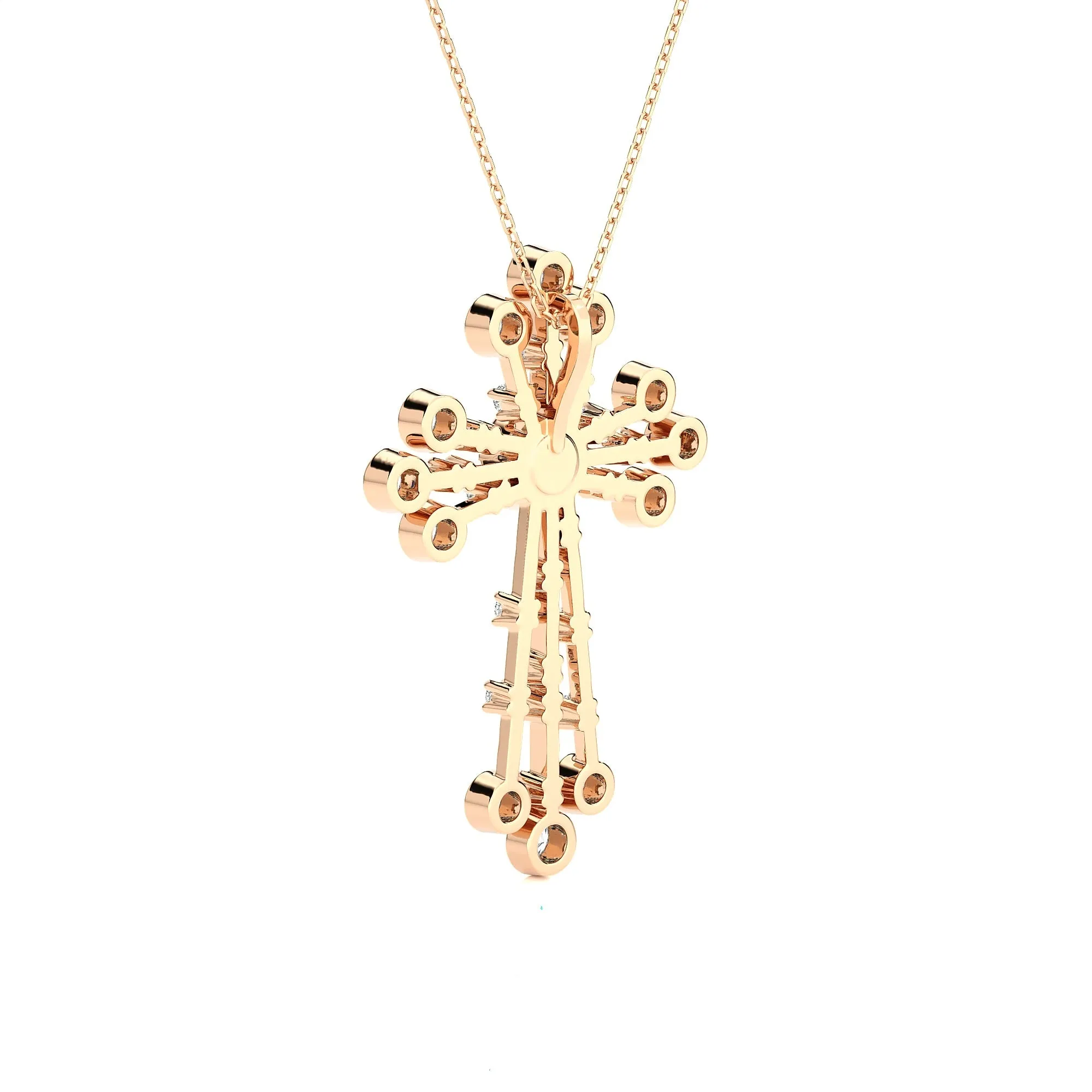 1 ctw Round Lab Grown Diamond Cross Pendant