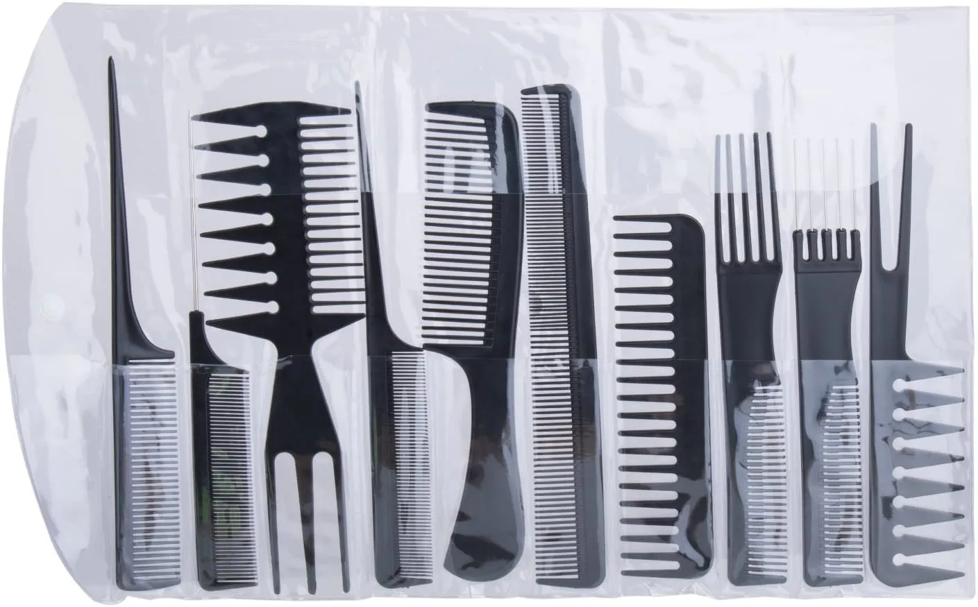 10 Piece Professional styling comb set - Hair comb set - Great for All Hair Types & Styles