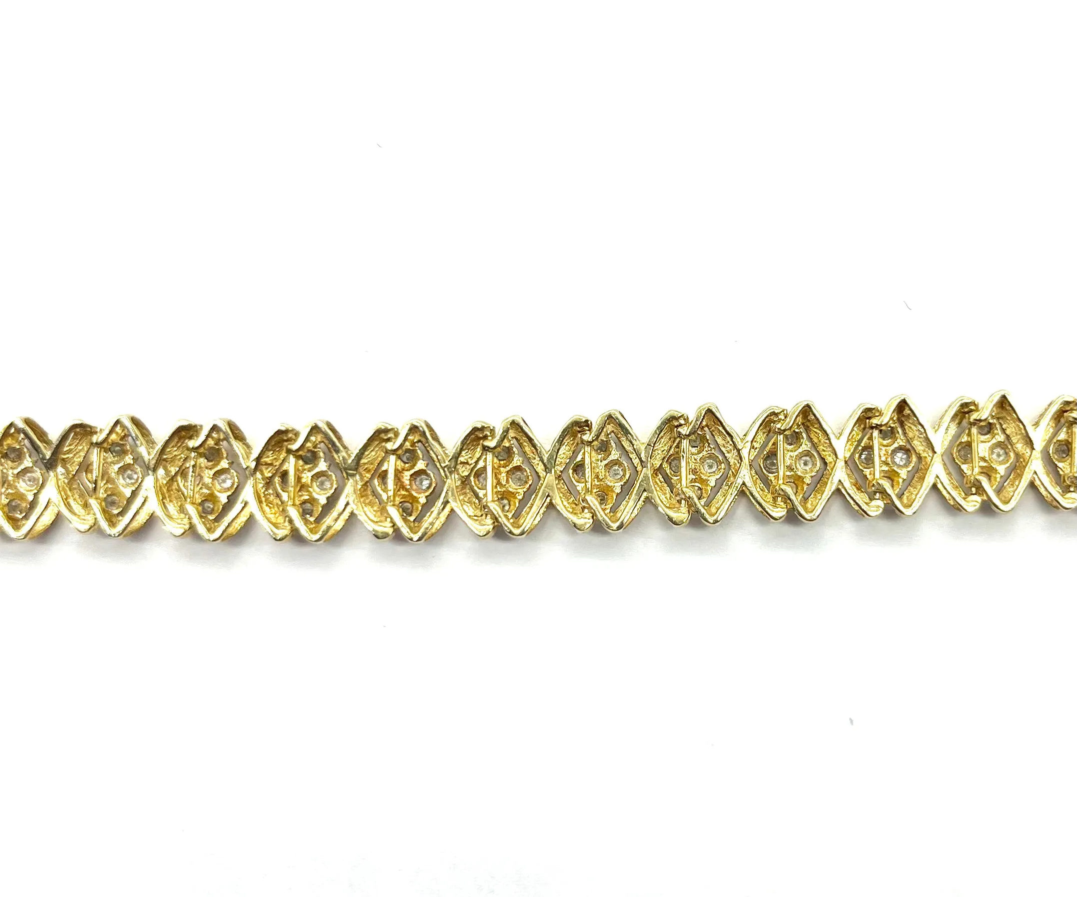 10k 1.50ctw Diamond XO Bracelet