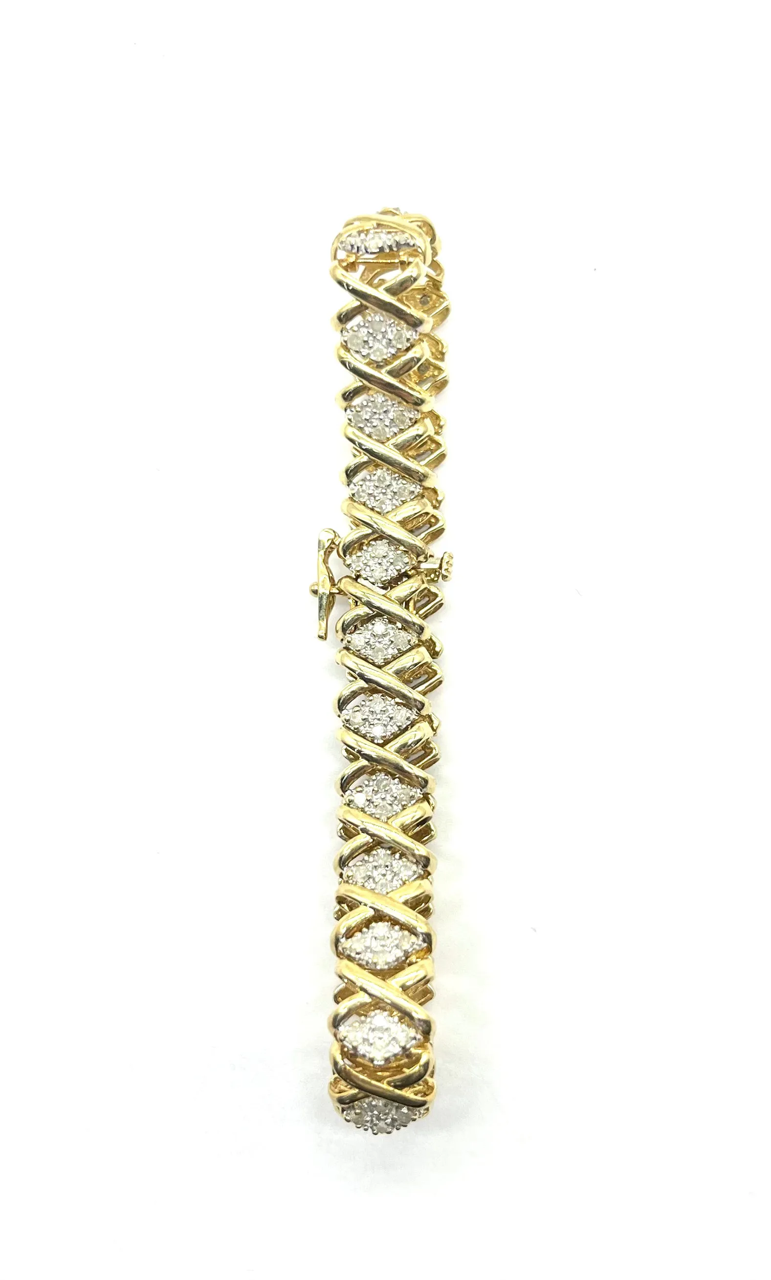 10k 1.50ctw Diamond XO Bracelet