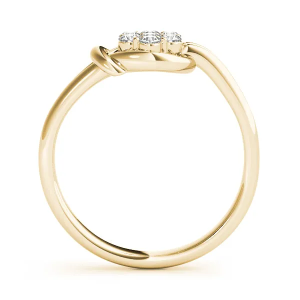 14K Fashion Cluster Love Knot Ring