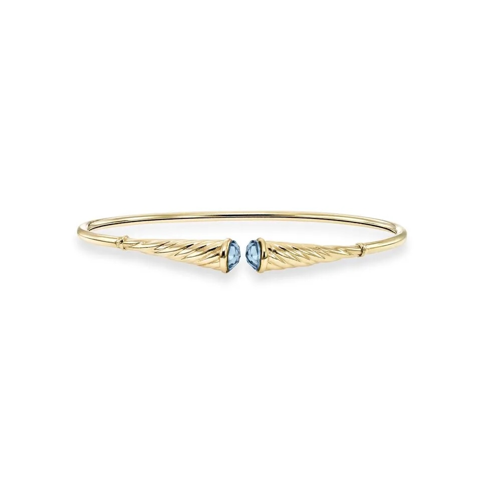 14K Gold Topaz Bangle