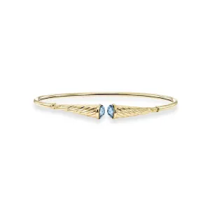 14K Gold Topaz Bangle