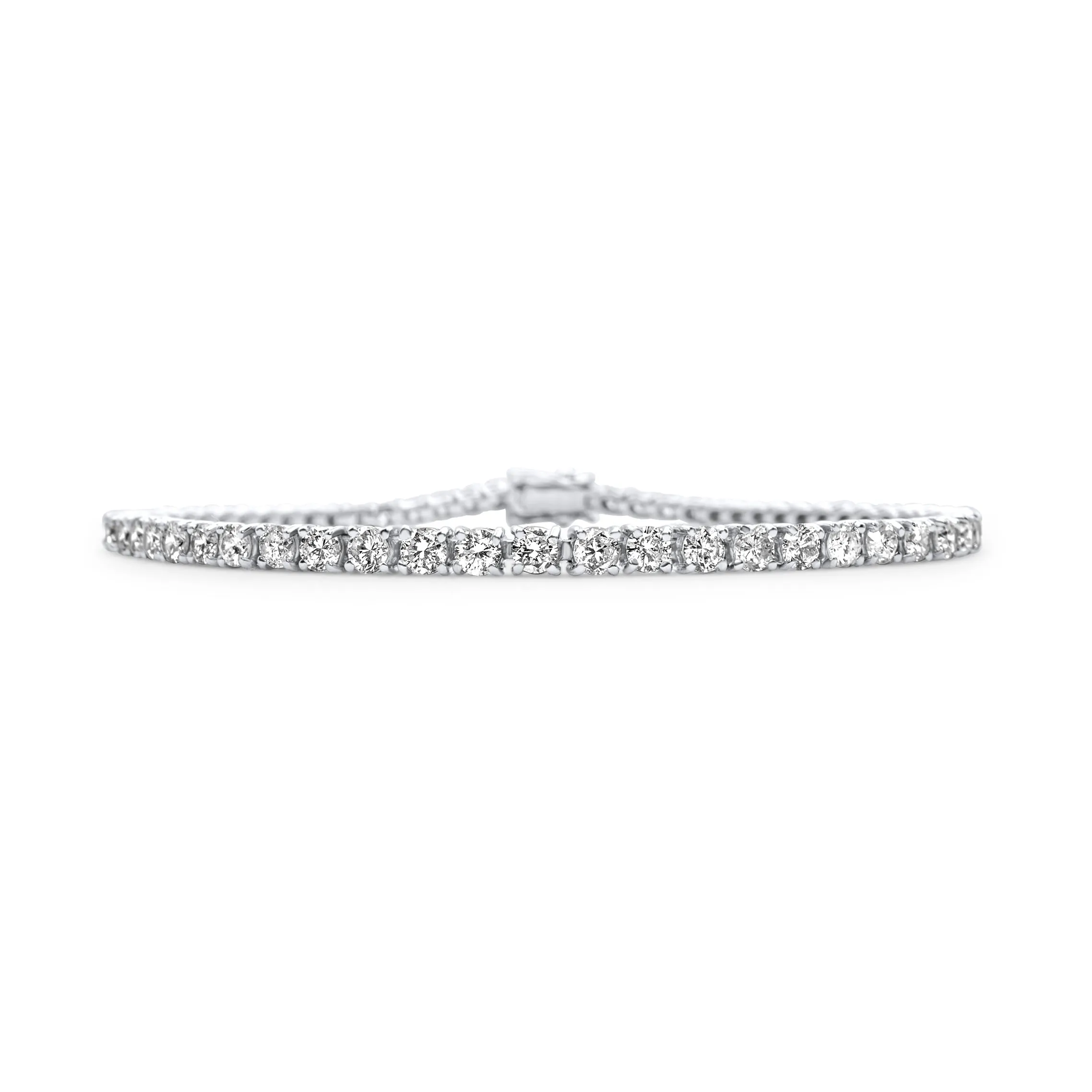 14k White Gold Diamond Tennis Bracelet 3.65 ctw