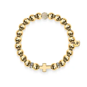 18k Gold | Gilded Cross Bracelet