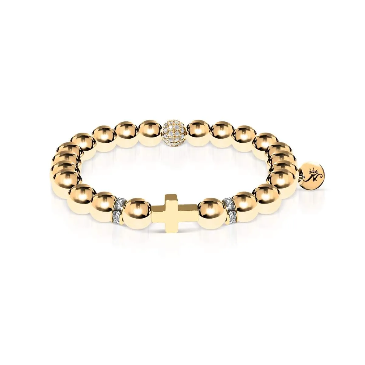 18k Gold | Gilded Cross Bracelet