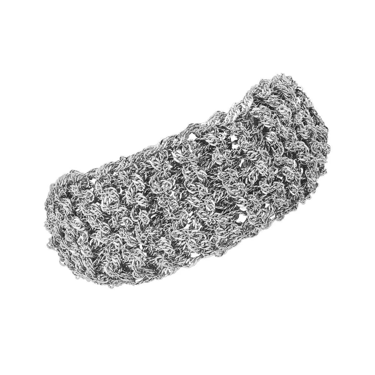 18k White Gold Braided Bracelet