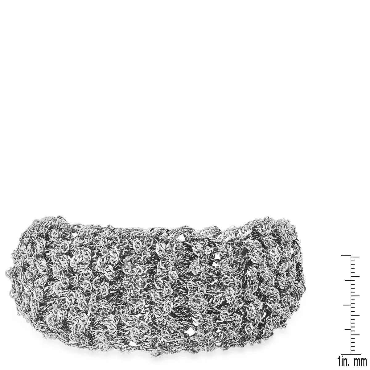 18k White Gold Braided Bracelet