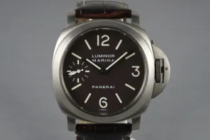 2007 Panerai PAM 118 Marina Titanium with Box and Papers