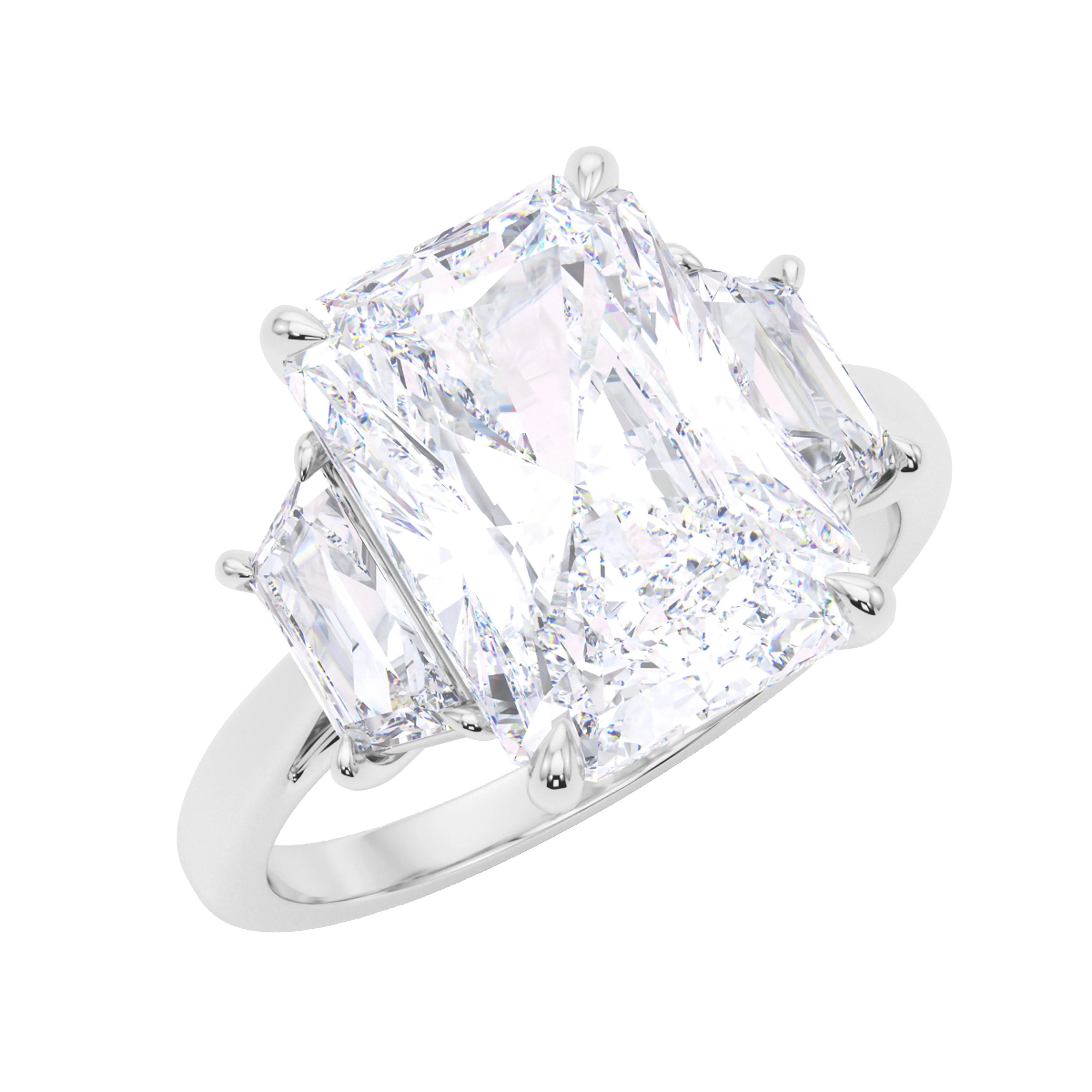 3-Stone Radiant Cut Diamond Ring