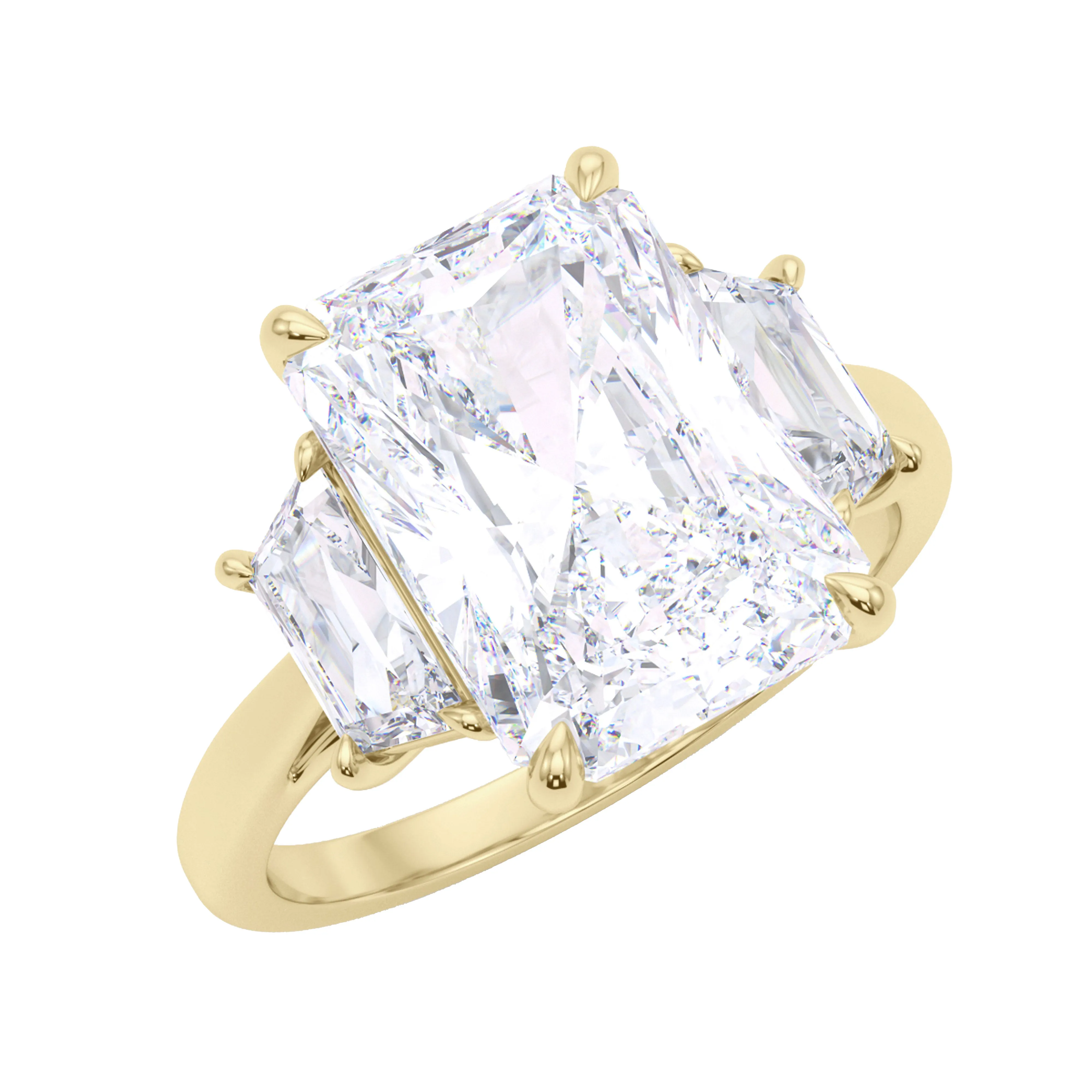 3-Stone Radiant Cut Diamond Ring