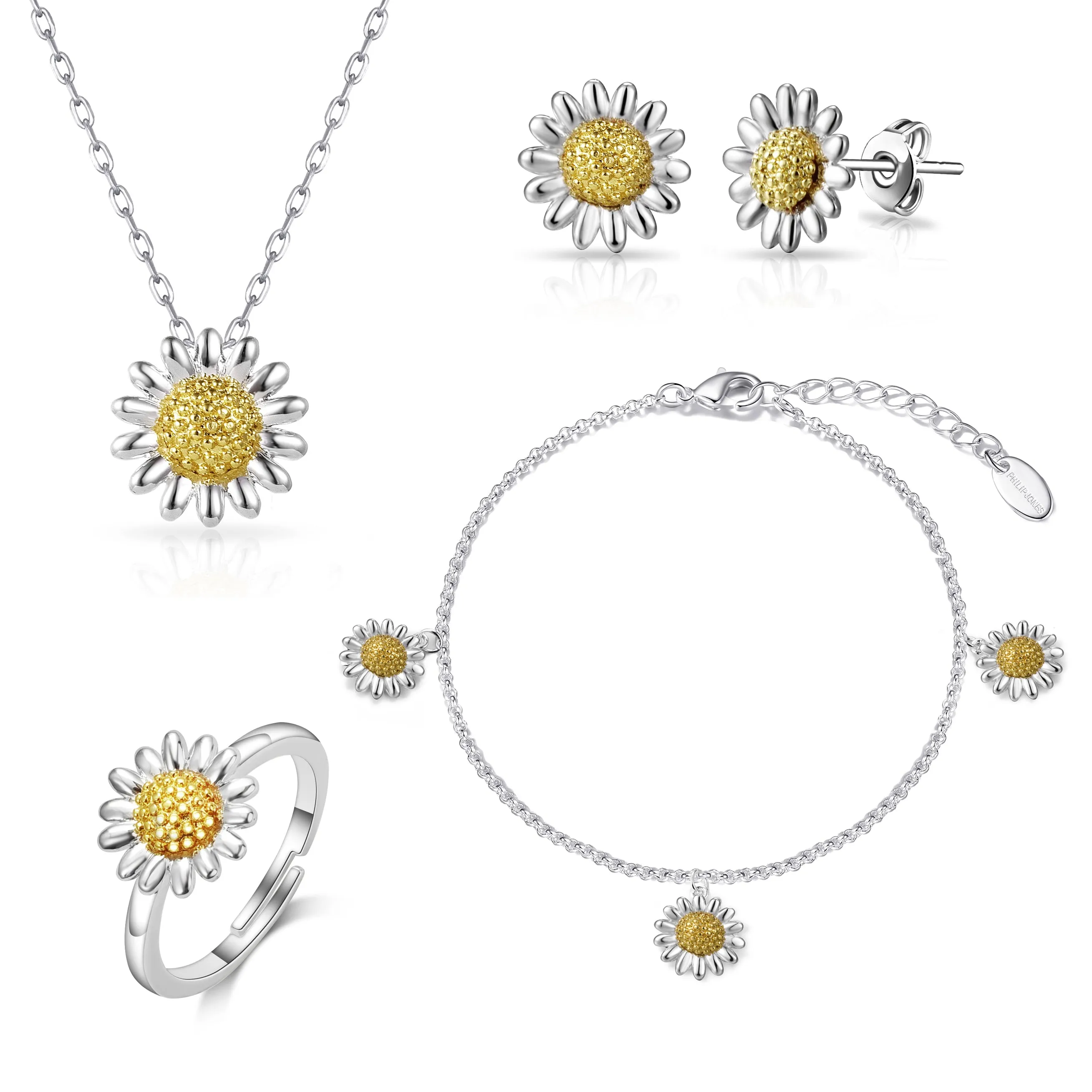 4pc Daisy Bracelet Set