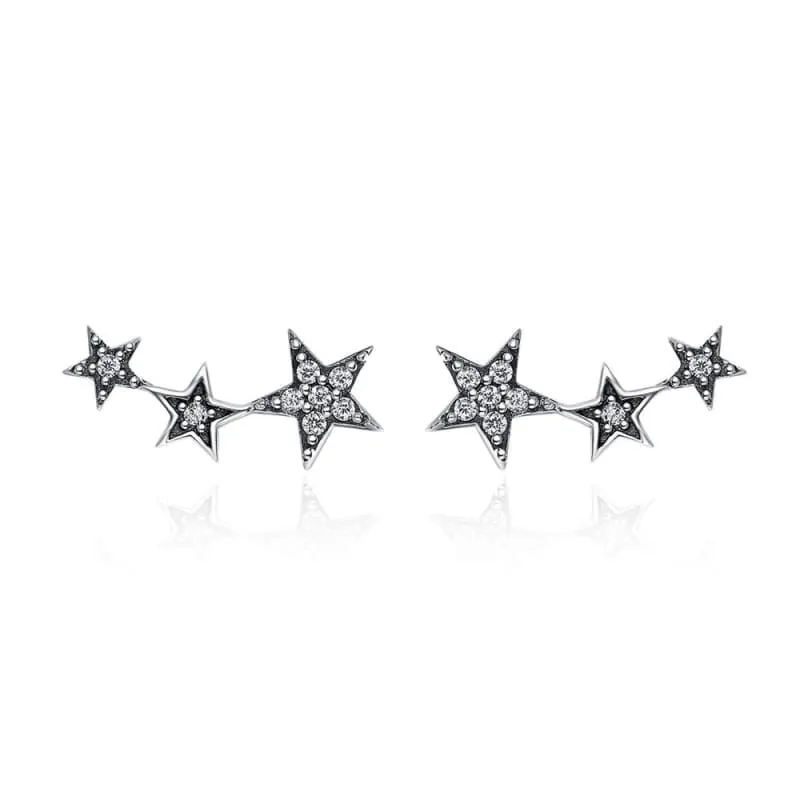 925 Sterling Silver Star Stud Earrings