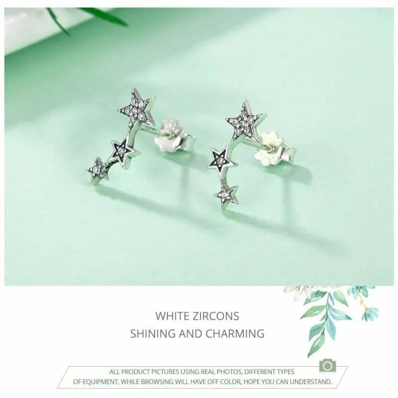 925 Sterling Silver Star Stud Earrings