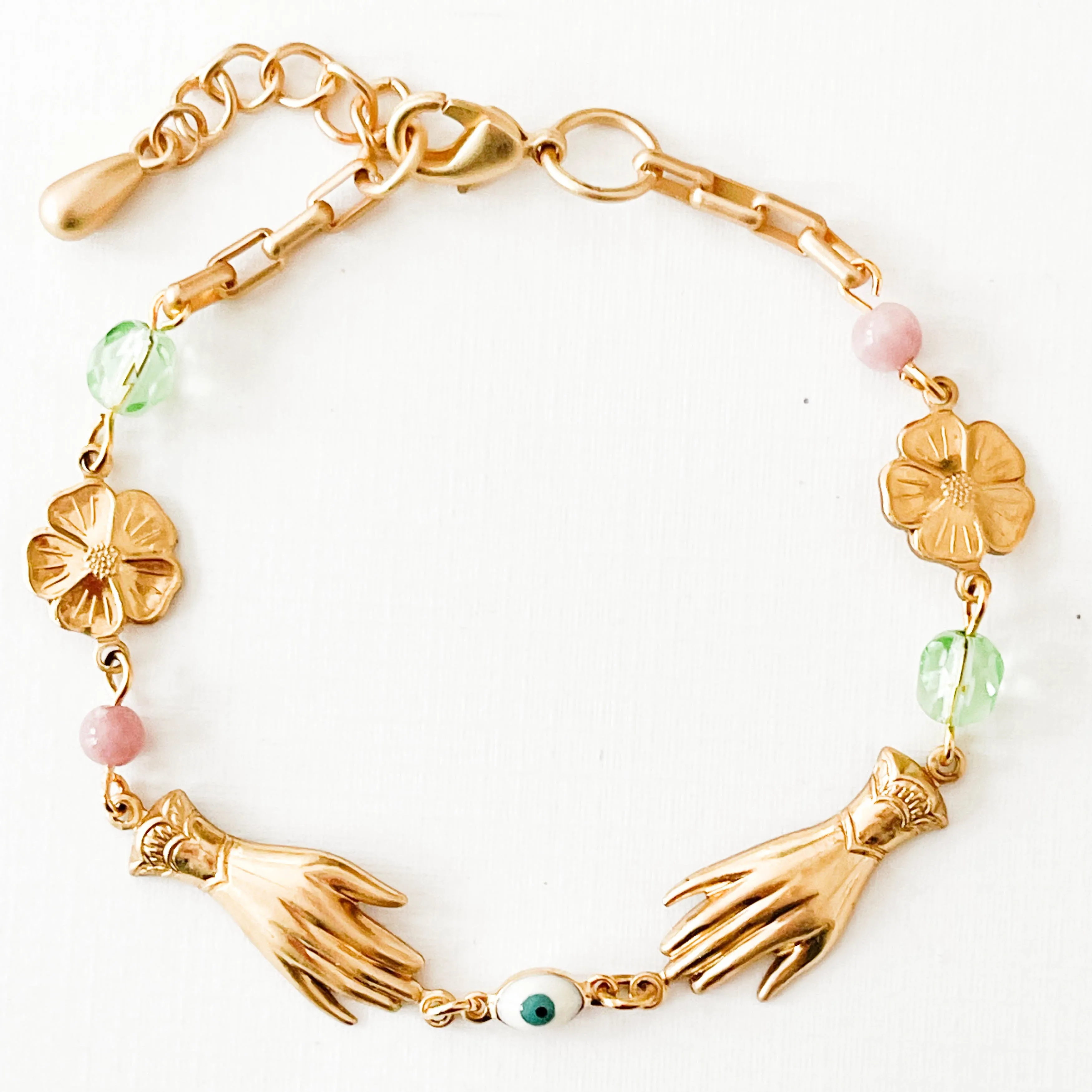 Adjustable Pastel Charm Bracelet-WS