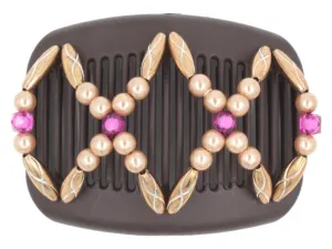 African Butterfly Hair Comb - Dalena Brown 144