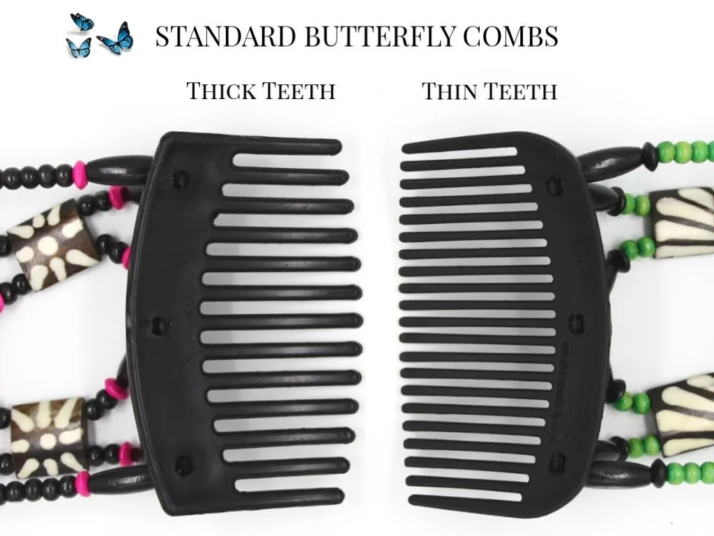 African Butterfly Hair Comb - Dalena Brown 97