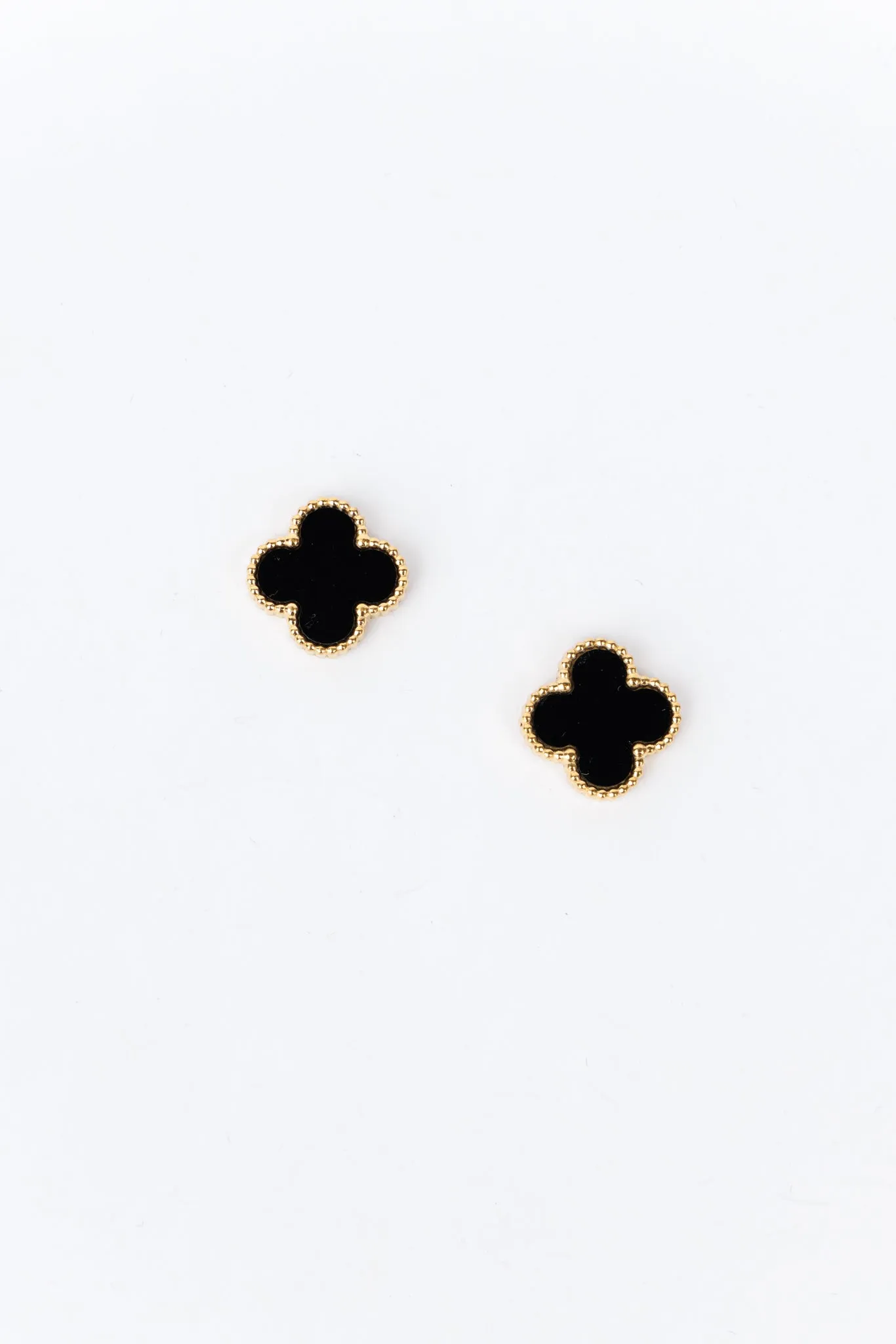 Alora Clover Earrings- Black