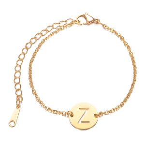 Alphabet Bracelet Gold Plated - Letter Z