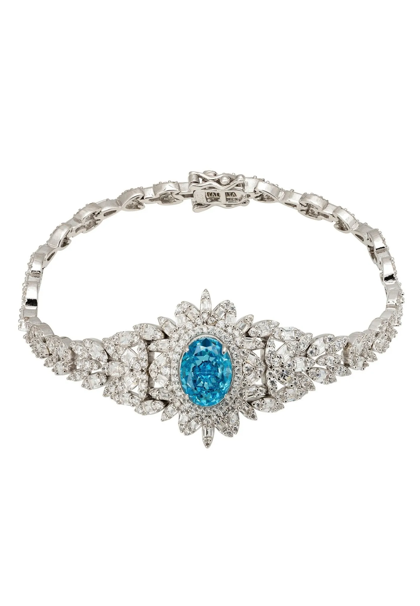 Arabesque Splendor Bracelet Blue Topaz Silver