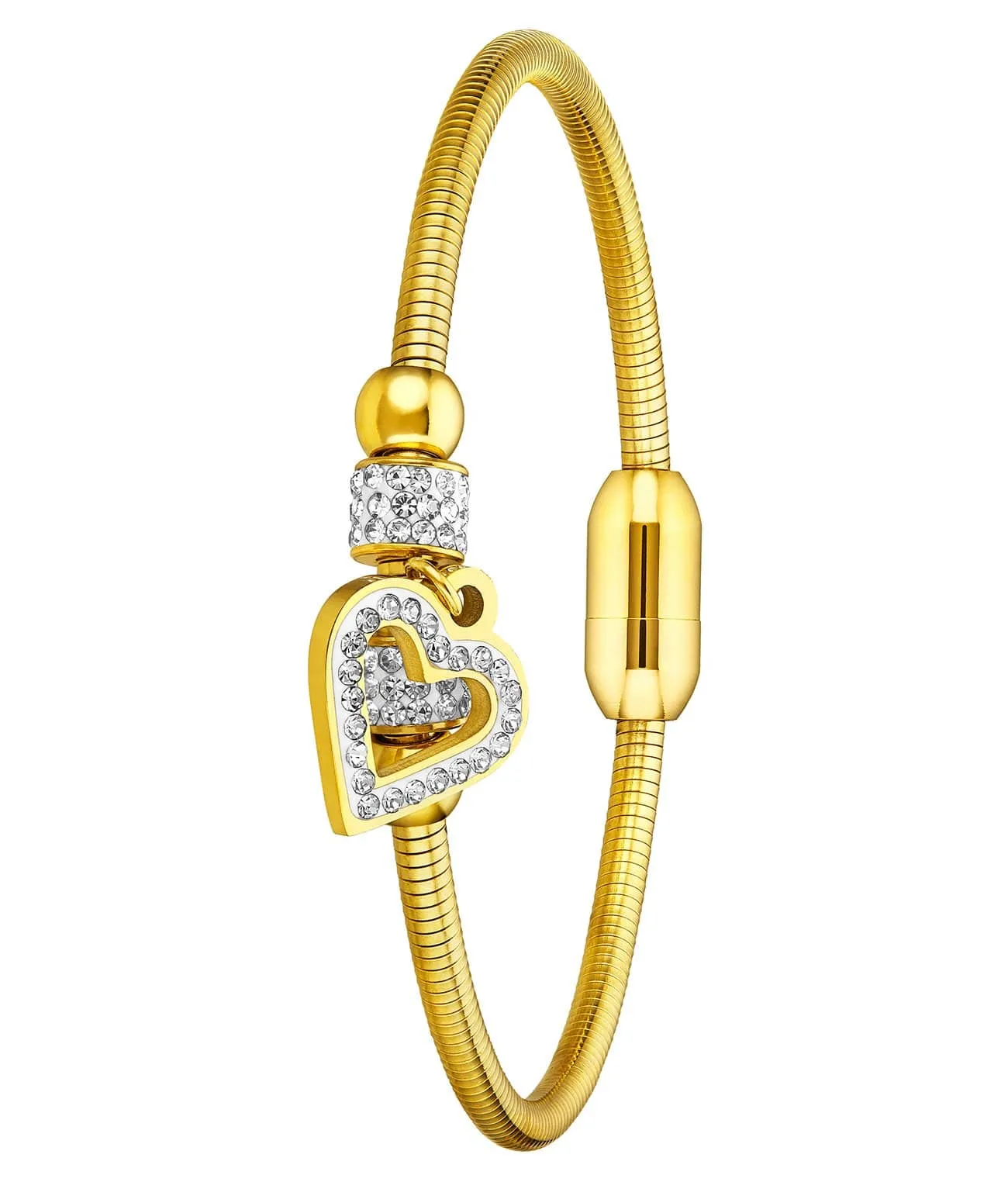 Aria 3908.4 Quartz 40mm Classic with Emma Polished Bangle, Emilia Snake Chain Bracelet and Studs