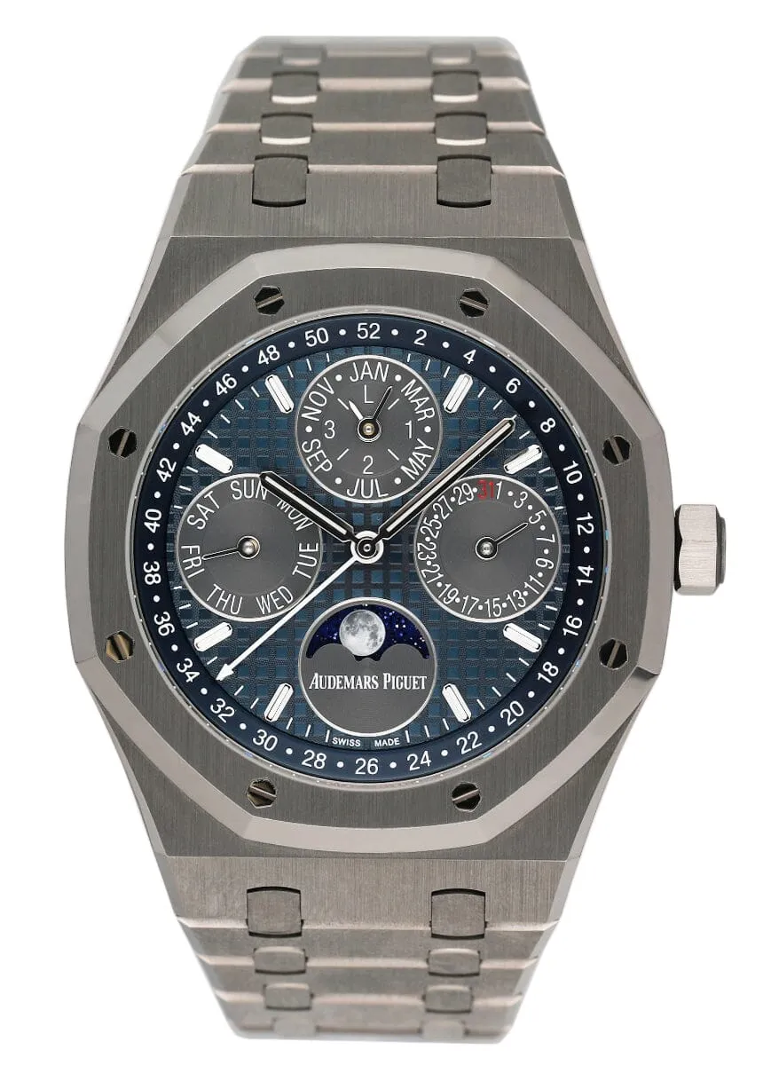 Audemars Piguet Royal Oak 26574TI Perpetual Calendar Mens Watch Box Papers