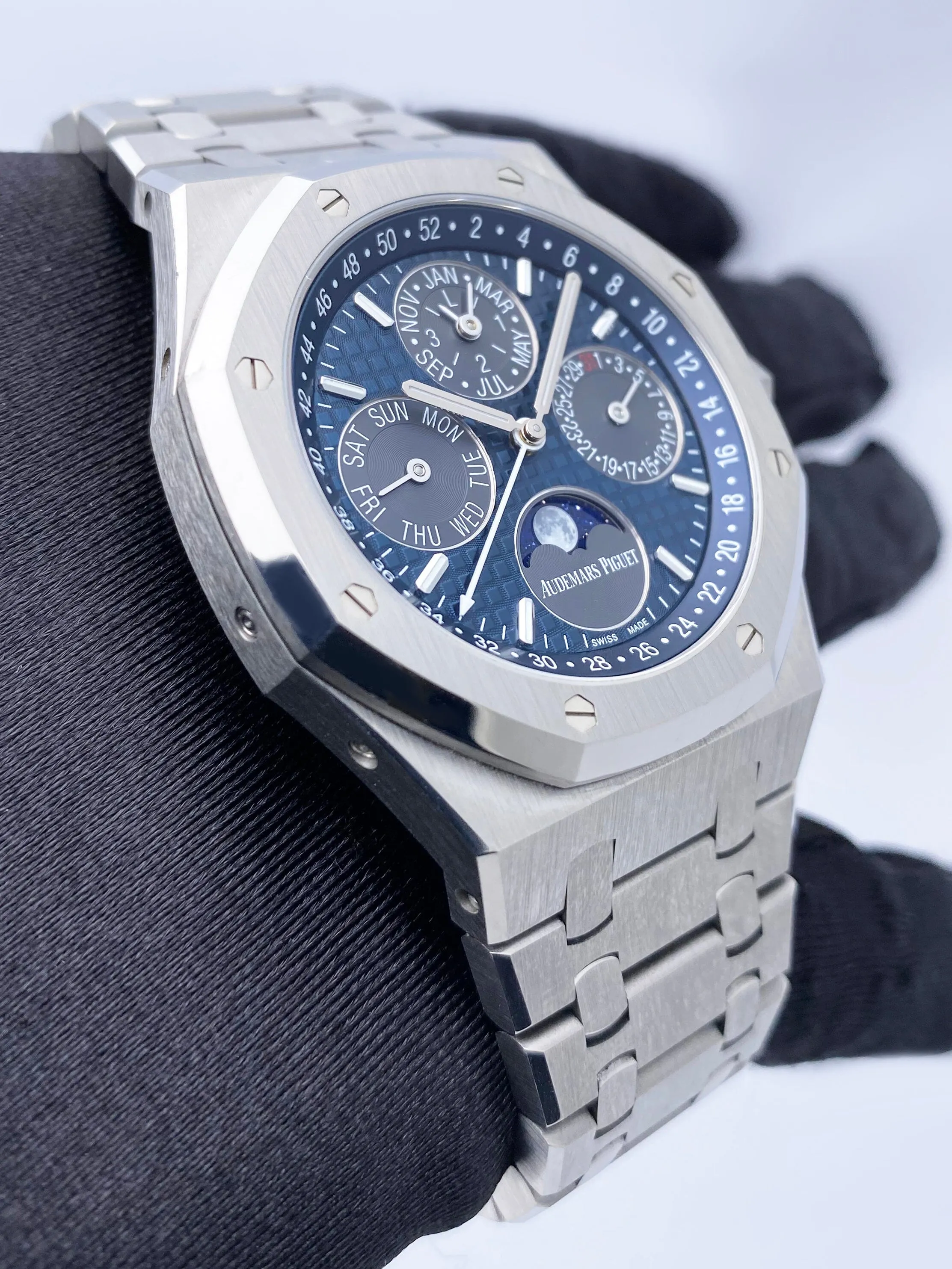 Audemars Piguet Royal Oak 26574TI Perpetual Calendar Mens Watch Box Papers