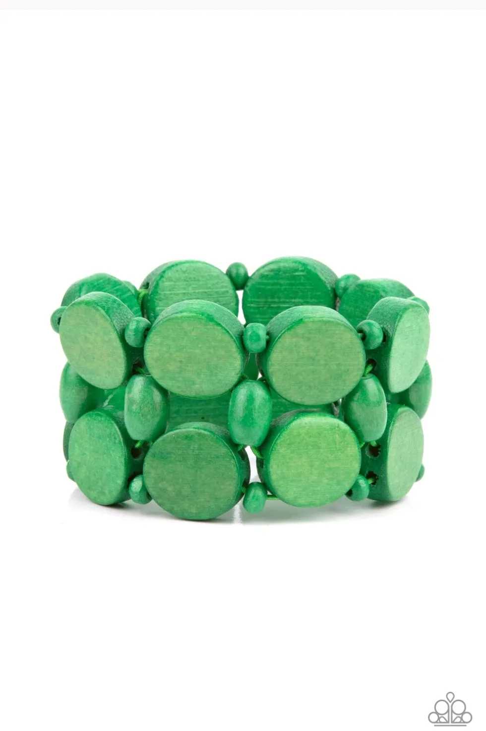 Beach Bravado Green Bracelet - Paparazzi Accessories