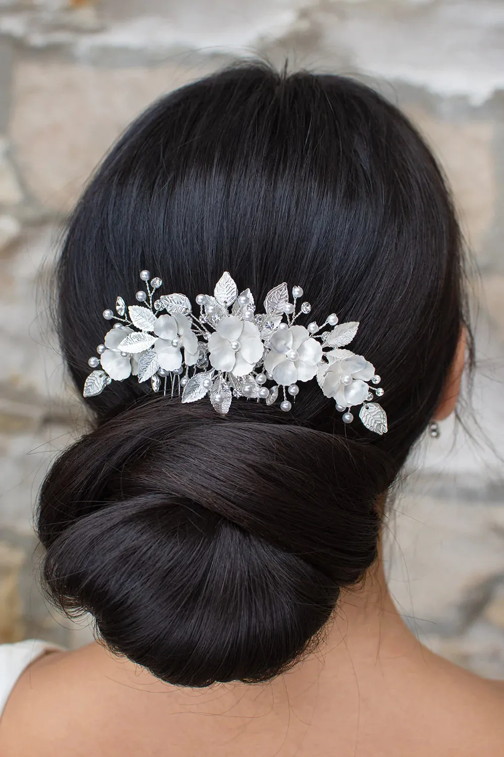 Belle - Elegant Floral Bridal Hair Comb