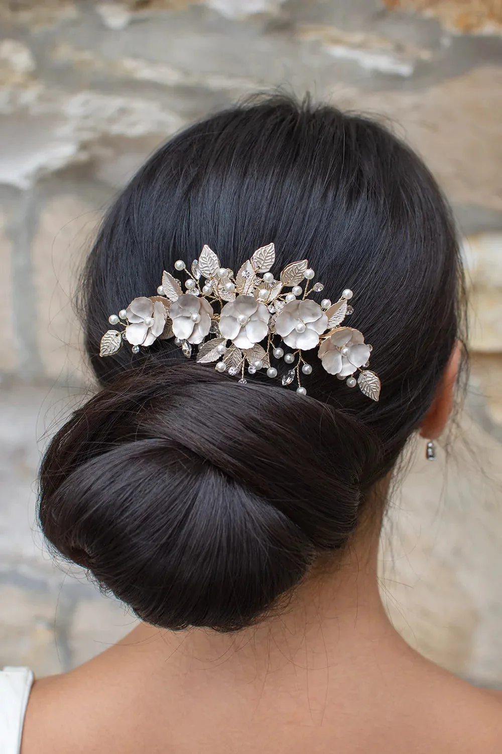 Belle - Elegant Floral Bridal Hair Comb