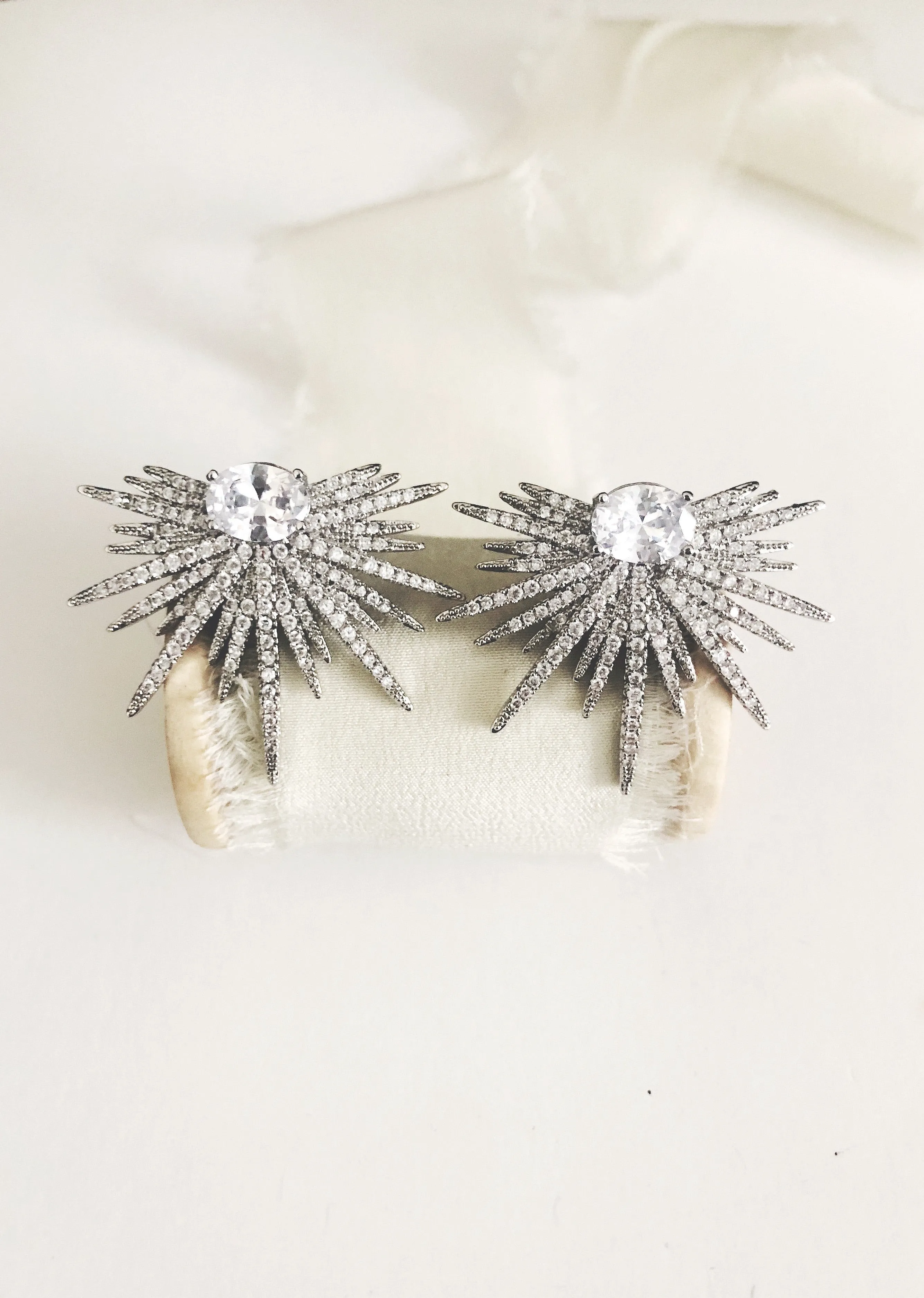 Betty Diamond Statement Stud Earrings