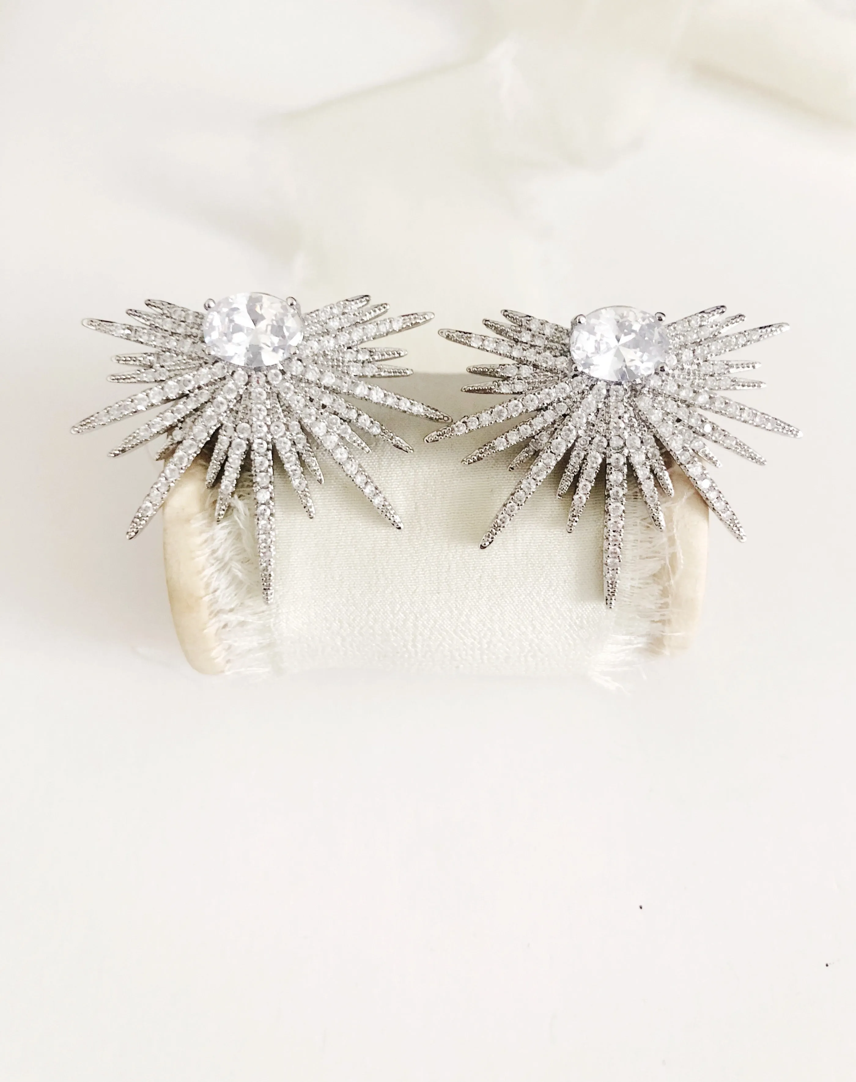 Betty Diamond Statement Stud Earrings