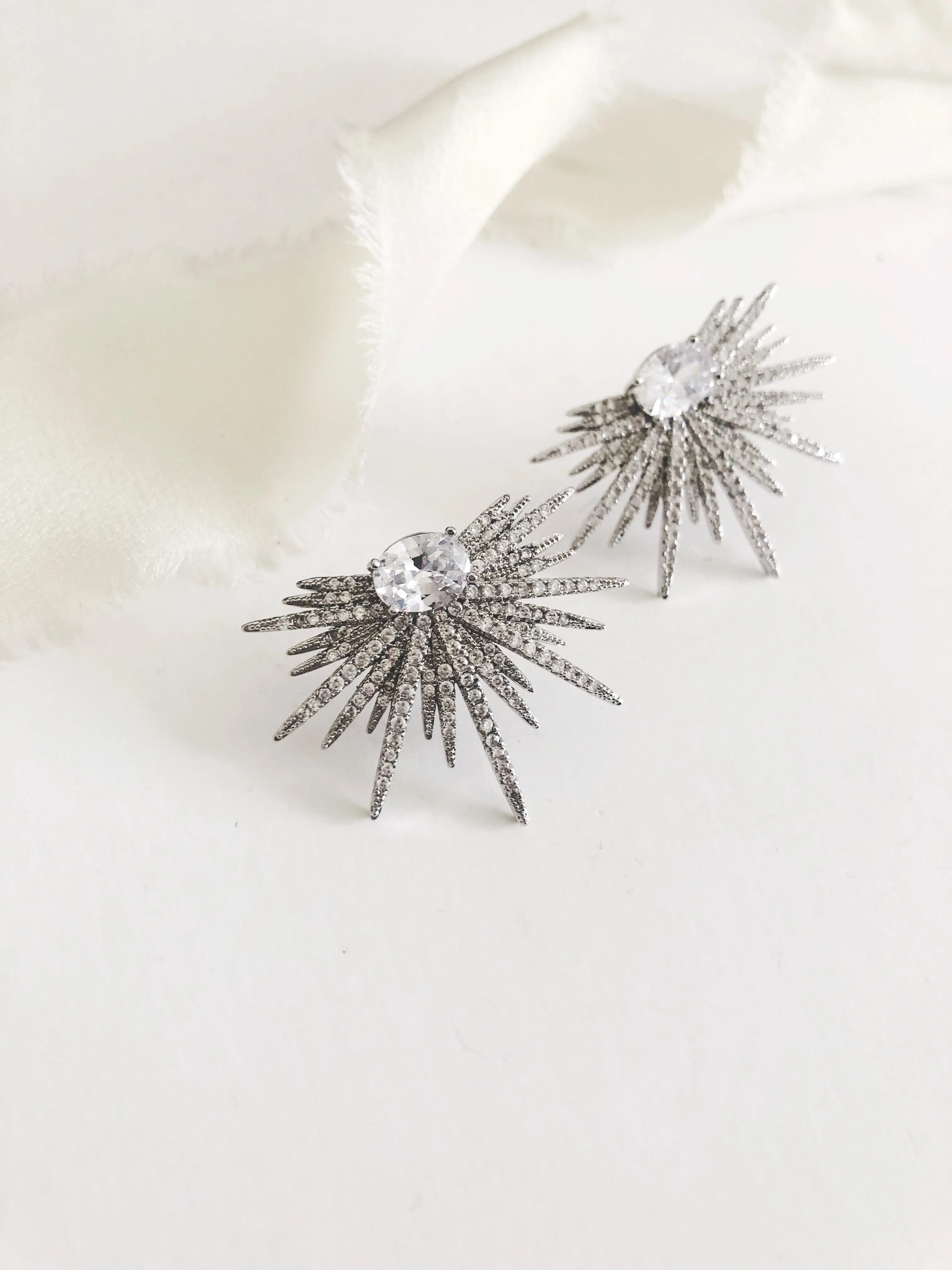 Betty Diamond Statement Stud Earrings