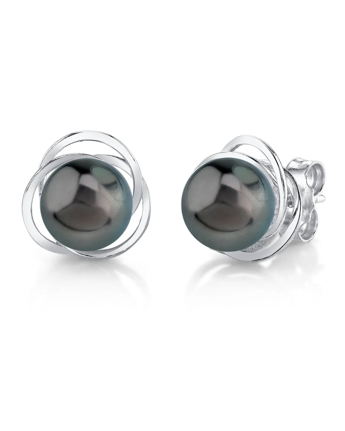 Black Tahitian Pearl Khilana Stud Earrings