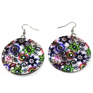 Blooming Flowers Mother Of Pearl Earrings