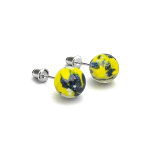 Blue Limoncello | .925 Sterling Silver | Firefly Glass Stud Earrings