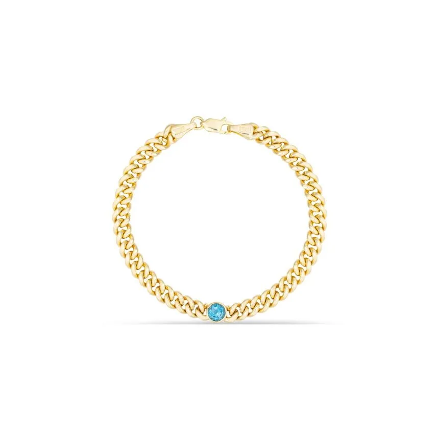 Blue Topaz Birthstone Bracelet