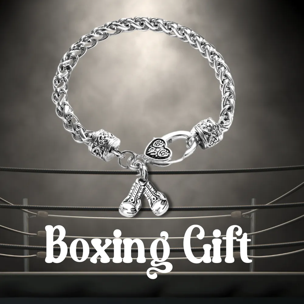 Boxing Silver Braided Bracelet