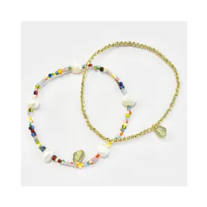 Bracelet Duo - Beads & Gold Plated