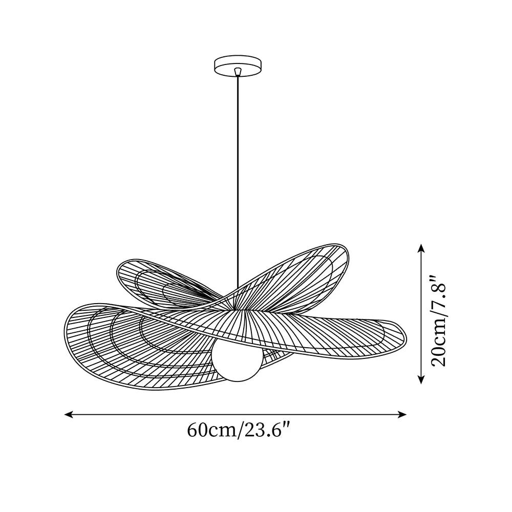 Bukolische Rattan Pendant Lamp