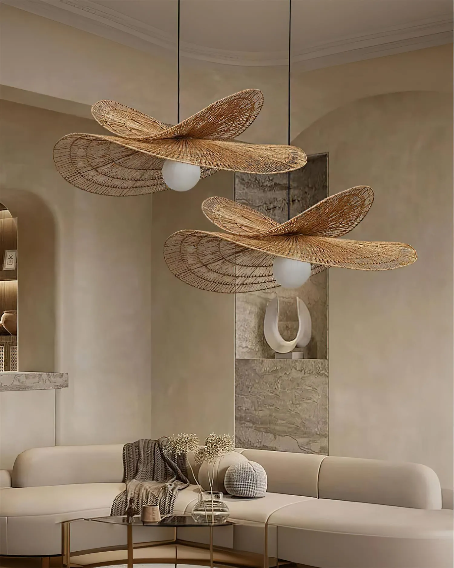 Bukolische Rattan Pendant Lamp