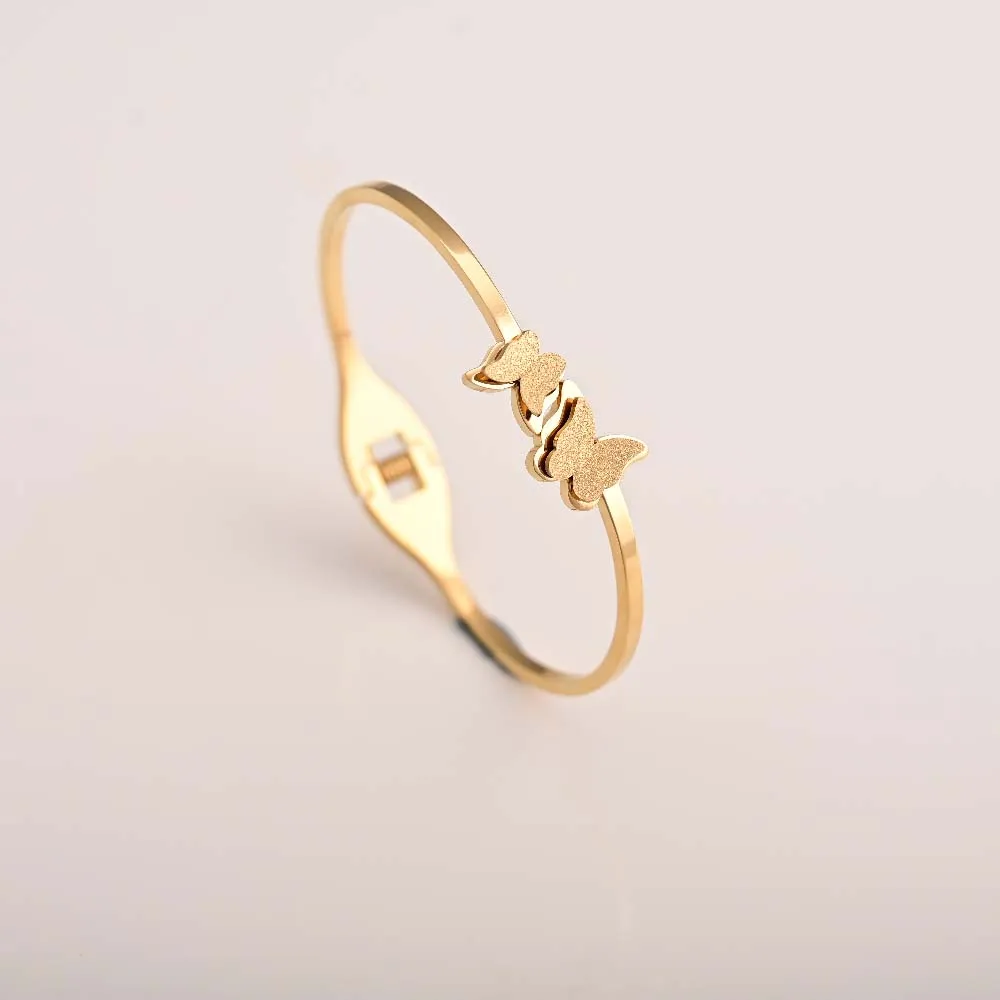 Butterfly Charm Cuff Bracelet