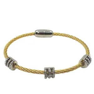 Cable Magnetic Bracelet: Gold and Silver Findings (BGS4005)