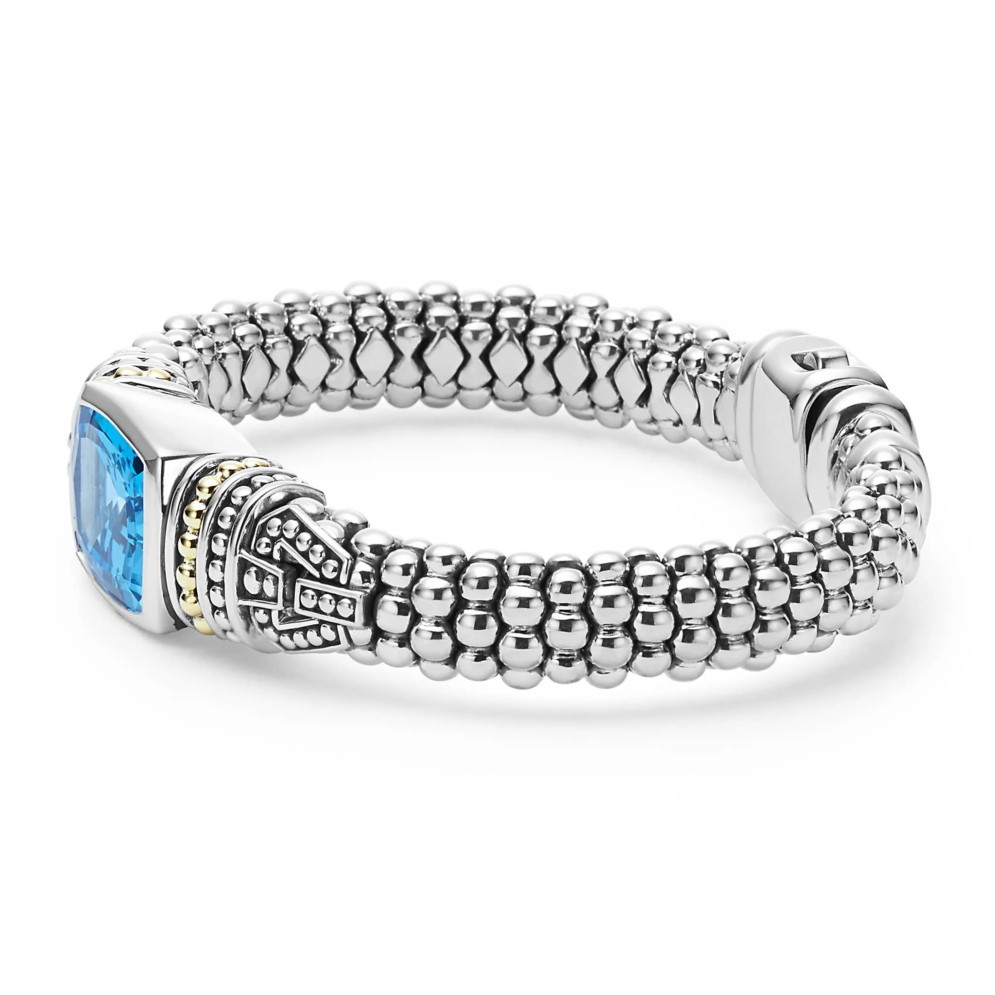 Caviar Color Swiss Blue Topaz Caviar Bracelet | 9mm