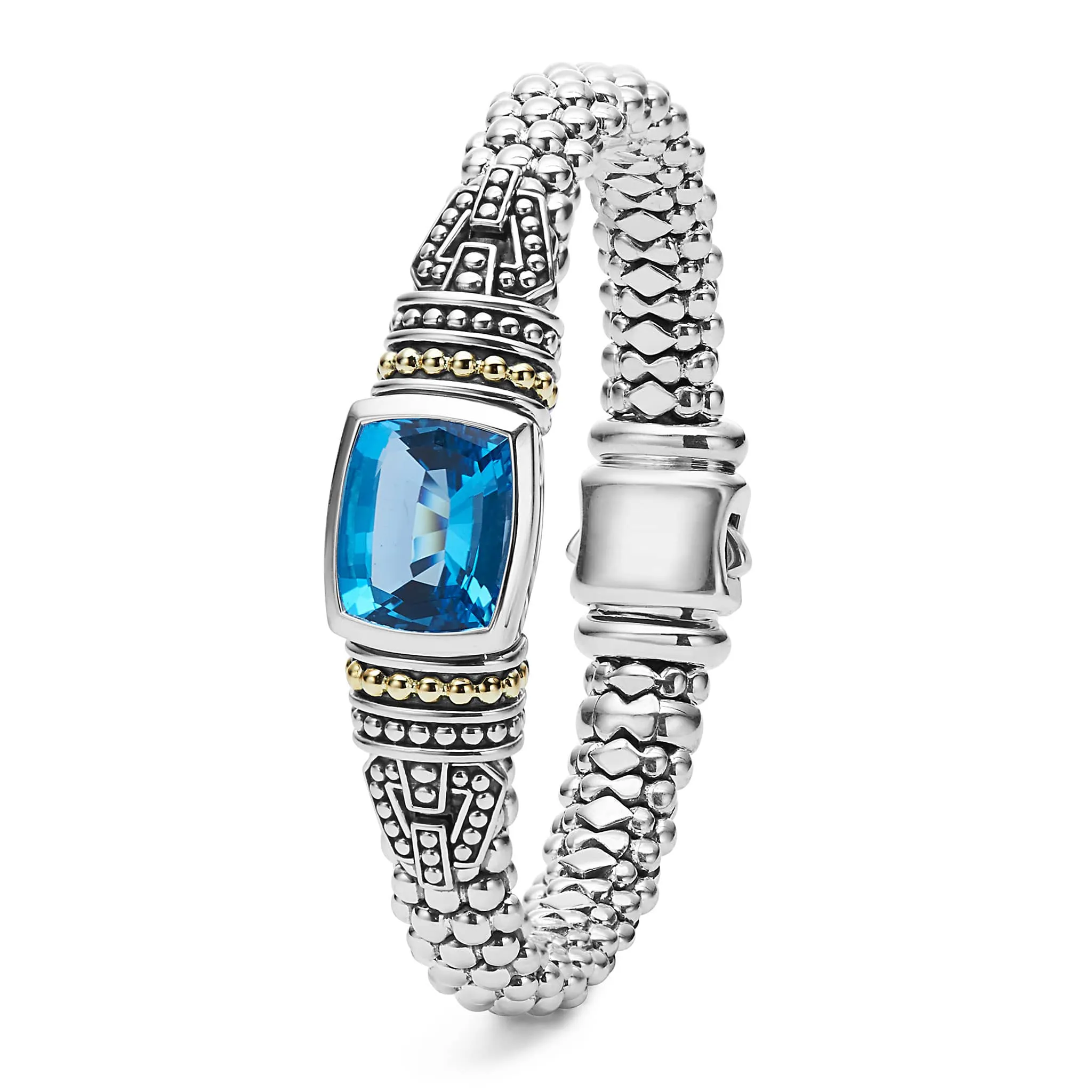 Caviar Color Swiss Blue Topaz Caviar Bracelet | 9mm