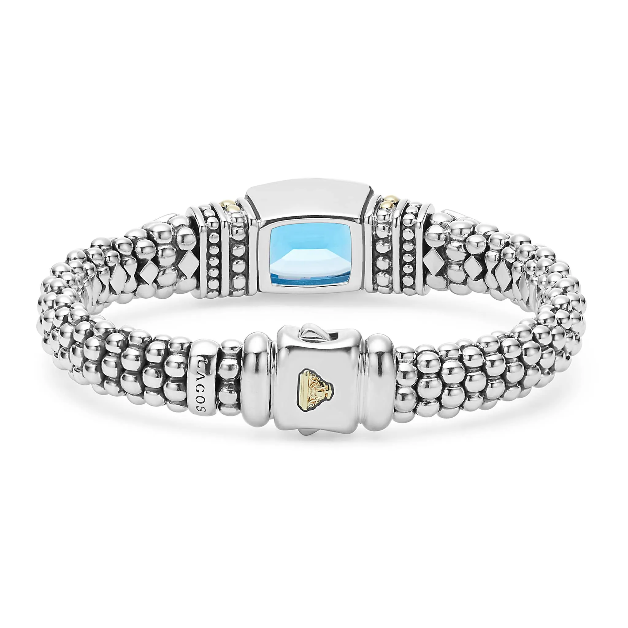 Caviar Color Swiss Blue Topaz Caviar Bracelet | 9mm