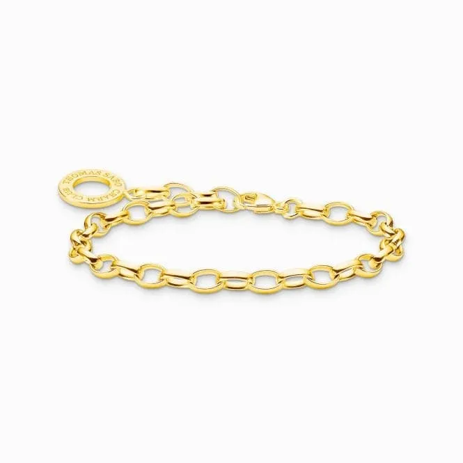 Charm Club Gold Plated Charm Bracelet X0031-413-39