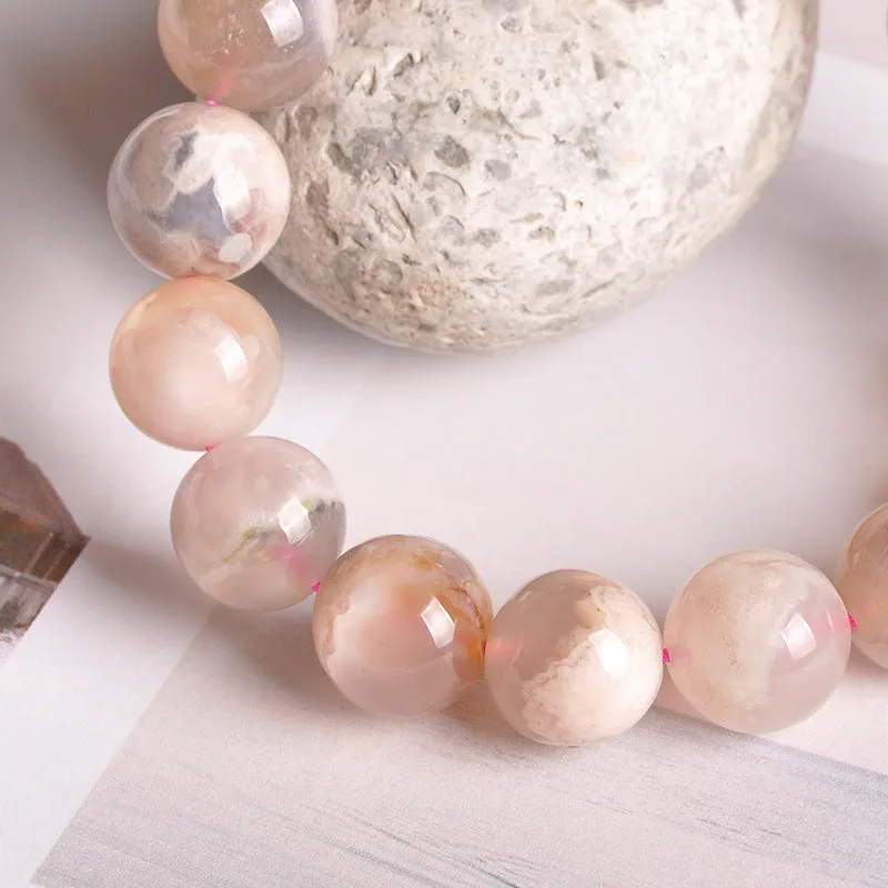 Cherry blossom agate bracelet