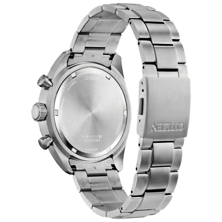 CITIZEN Eco-Drive Weekender Garrison Mens Super Titanium