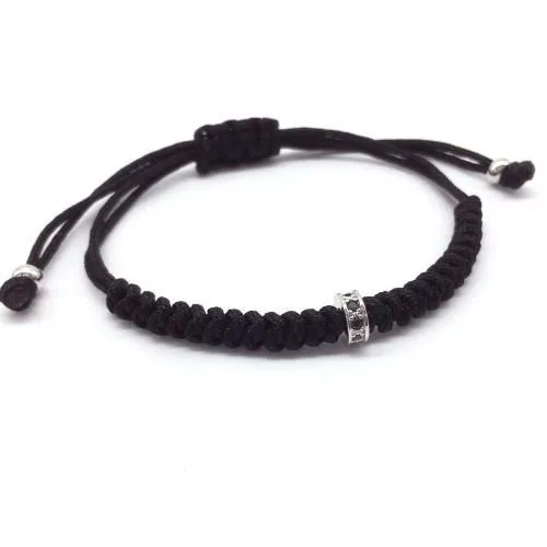 Classy Men Bracelet Macrame Silver